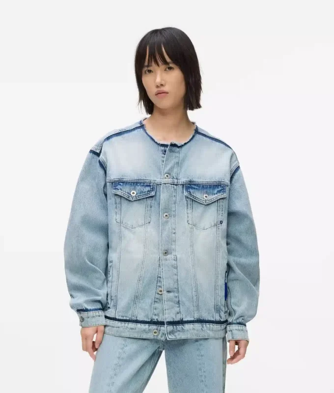 Kraglös jeansjacka Kraglös jeansjacka
