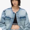 Kraglös jeansjacka Kraglös jeansjacka
