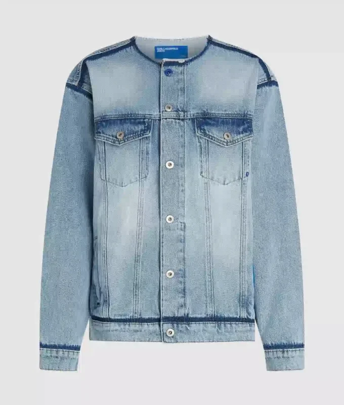 Kraglös jeansjacka Kraglös jeansjacka