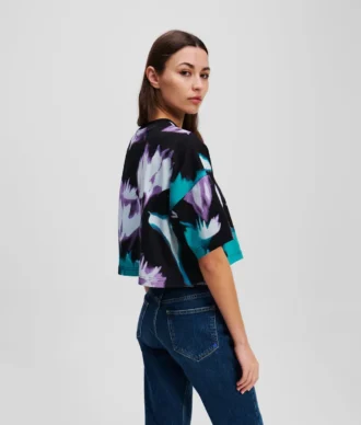 KROPPSTRYCK T-SHIRT MED BLOMMÖMTAL