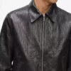Läderblousonjacka