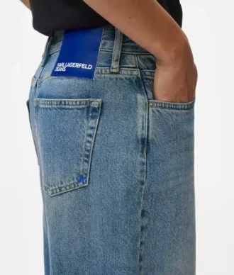 Lågmidjade jeans med vida ben
