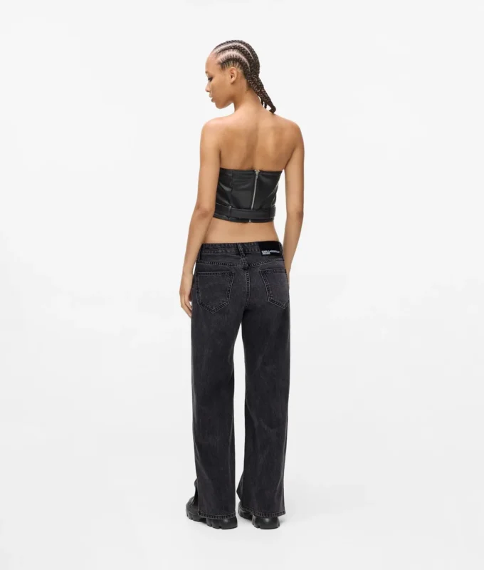Lågmidjade jeans med vida ben Lågmidjade jeans med vida ben