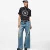 Lågmidjade jeans med vida ben