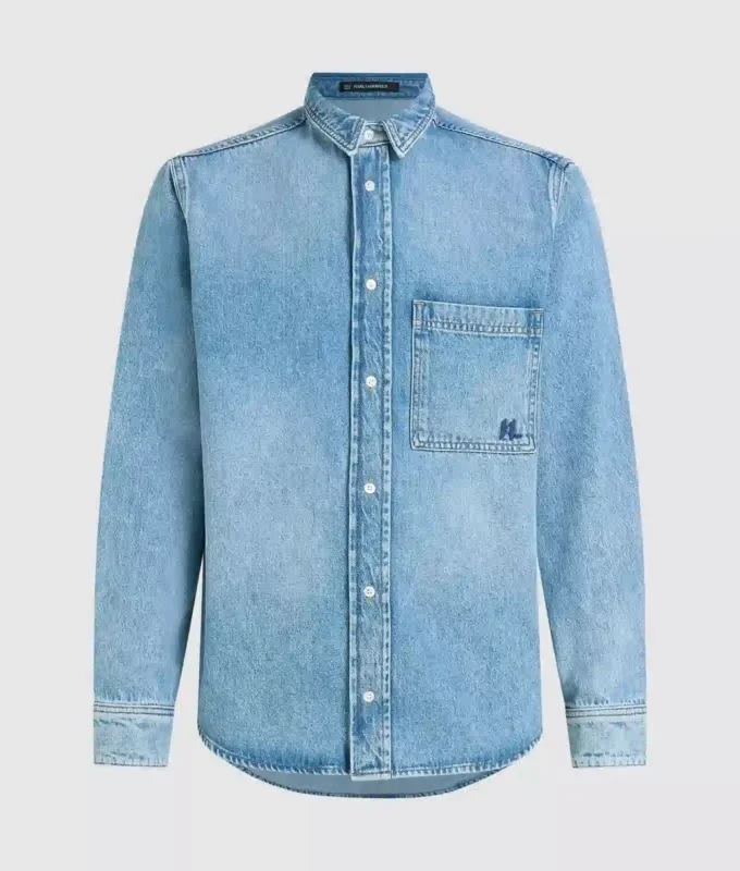 Långärmad denimskjorta Långärmad denimskjorta