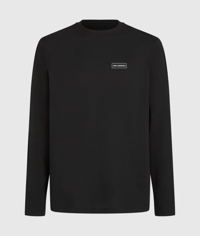 Långärmad T-shirt med logopatch Långärmad T-shirt med logopatch