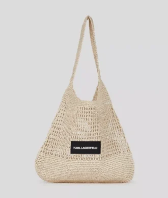 LOGO CROCHET BEACH BAG