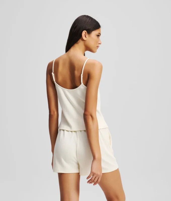 LOGO RIBBED SHORT PAJAMA SET