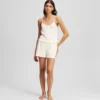 LOGO RIBBED SHORT PAJAMA SET