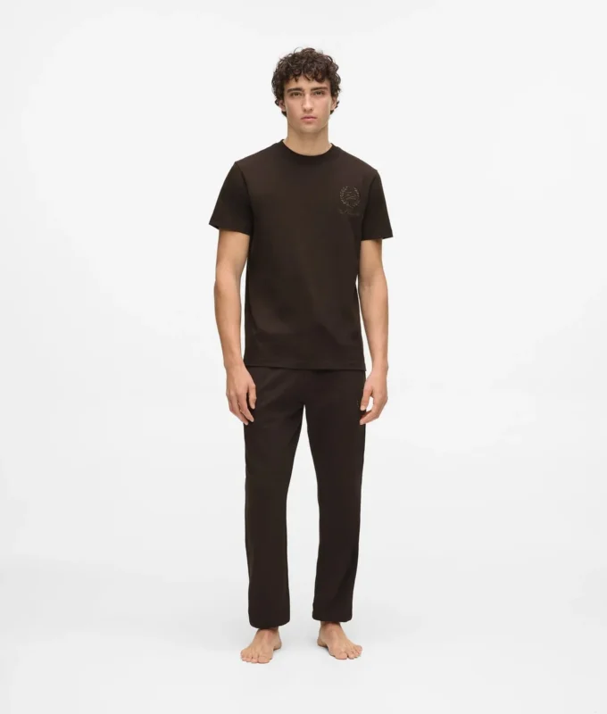 Loungewear-T-shirt med emblem Loungewear-T-shirt med emblem
