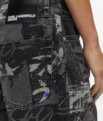 Lösa jeans med målarfärgseffekt