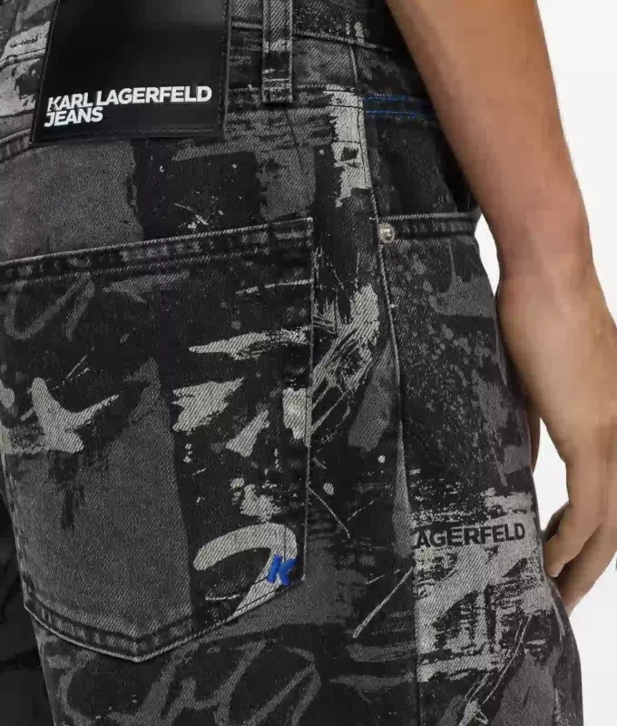 Lösa jeans med målarfärgseffekt