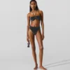 Metallisk bandeau-bikinitopp
