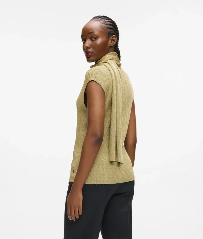 Metallisk stickad topp Metallisk stickad topp