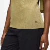 Metallisk stickad topp Metallisk stickad topp