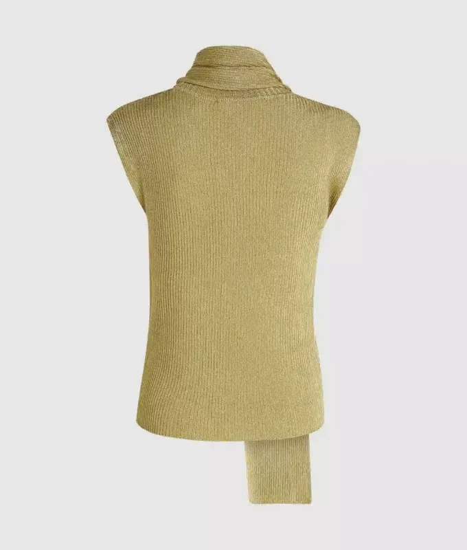 Metallisk stickad topp Metallisk stickad topp