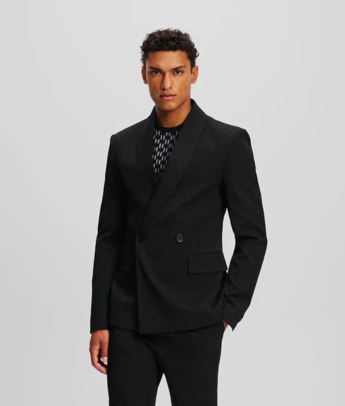 MONOGRAM DOUBLE-BREASTED BLAZER MONOGRAM DOUBLE-BREASTED BLAZER