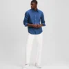 MONOGRAM LINEN SKJORTA