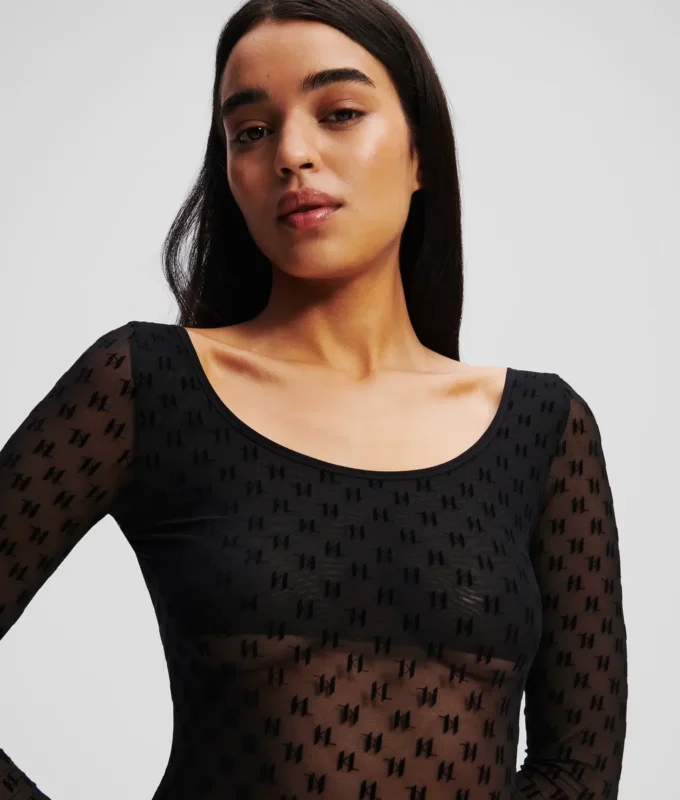 MONOGRAM LÅNGÄRMD MESH-BODY MONOGRAM LÅNGÄRMD MESH-BODY