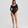MONOGRAM LÅNGÄRMD MESH-BODY MONOGRAM LÅNGÄRMD MESH-BODY