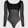 MONOGRAM LÅNGÄRMD MESH-BODY MONOGRAM LÅNGÄRMD MESH-BODY