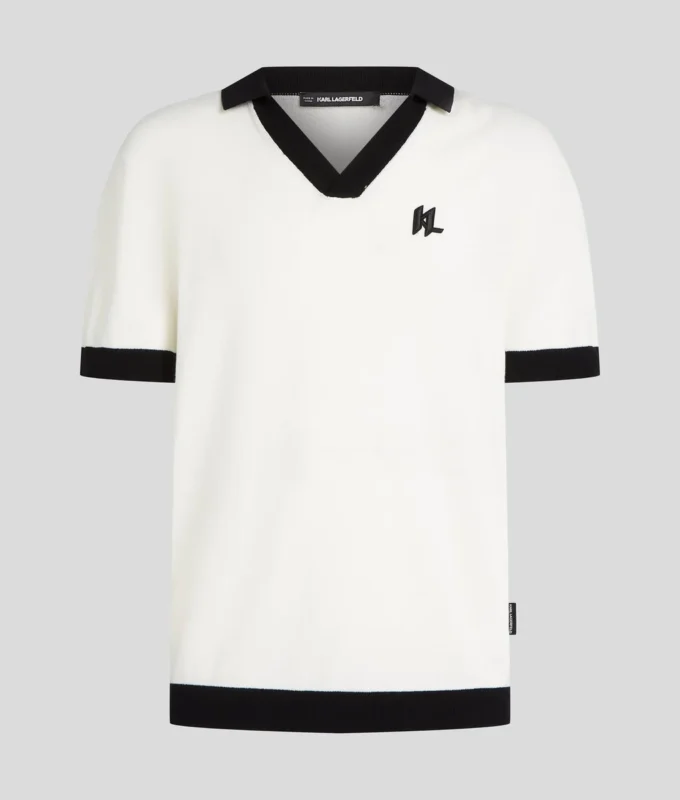 MONOGRAM-STICKAD POLOTRÖJA MONOGRAM-STICKAD POLOTRÖJA