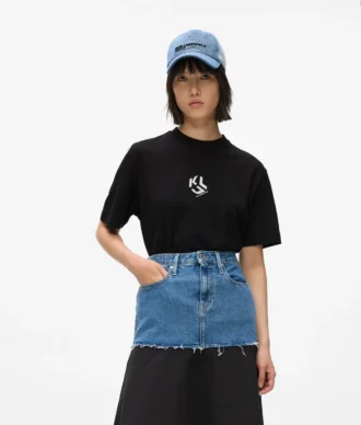 Monogram-T-shirt med normal passform
