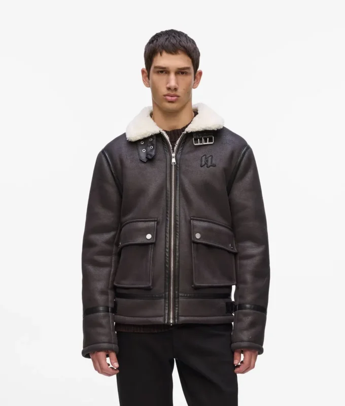 Monogramjacka i shearling Monogramjacka i shearling