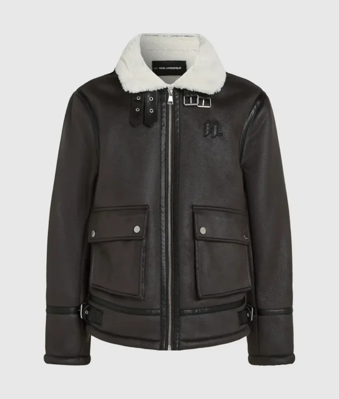 Monogramjacka i shearling Monogramjacka i shearling