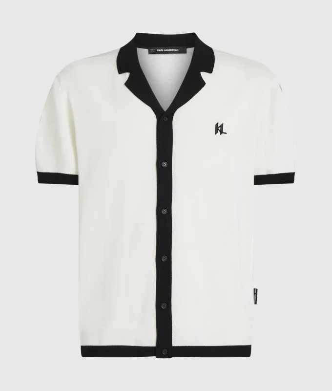 Monogramstickad polotröja