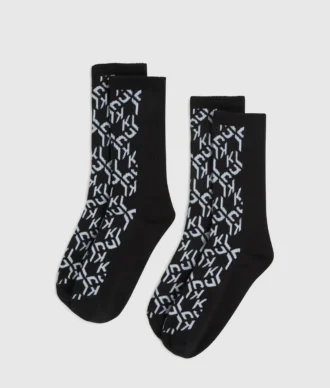 Monogramstrumpor – 2-pack