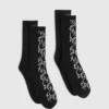 Monogramstrumpor – 2-pack