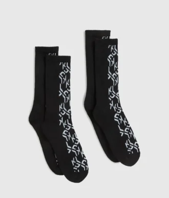 Monogramstrumpor – 2-pack