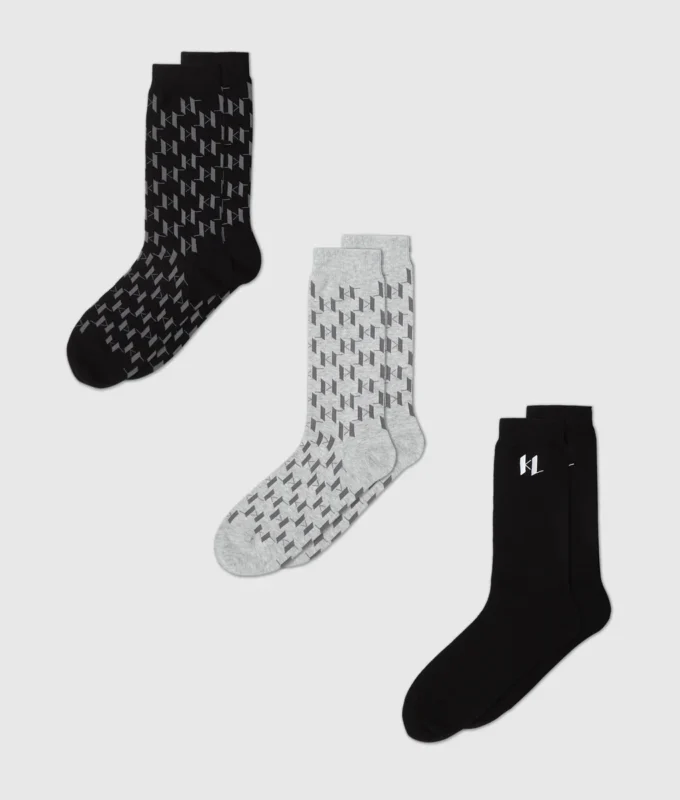 Monogramstrumpor – 3-pack Monogramstrumpor – 3-pack