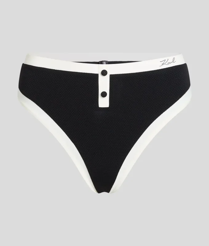 MONOKROMA BIKINITROFFELER MED HÖG MIDJA