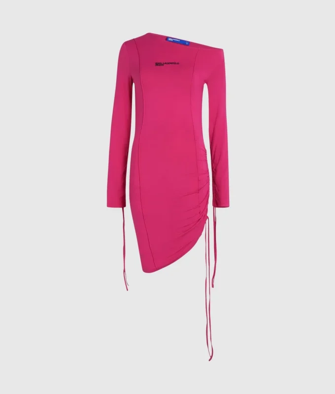 Off-shoulder-klänning med dragsko Off-shoulder-klänning med dragsko