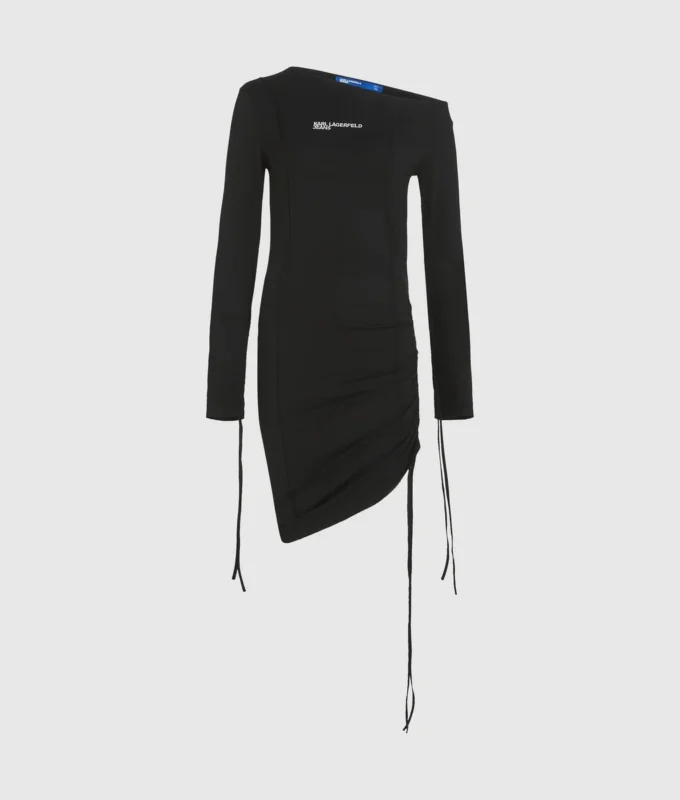 Off-shoulder-klänning med dragsko Off-shoulder-klänning med dragsko