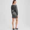 OFF-SHOULDER SWEAT DRESS