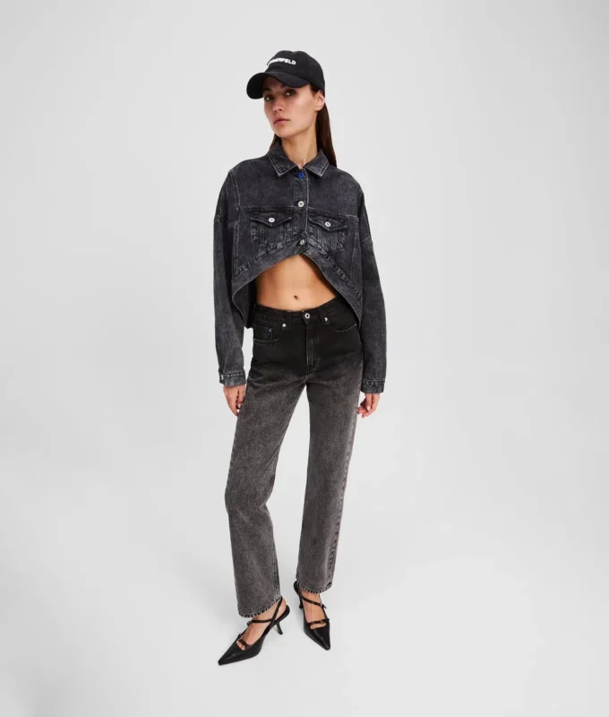 OMBRÉ HIGH-RISE STRAIGHT JEANS