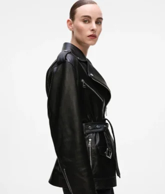 Oversized läderjacka