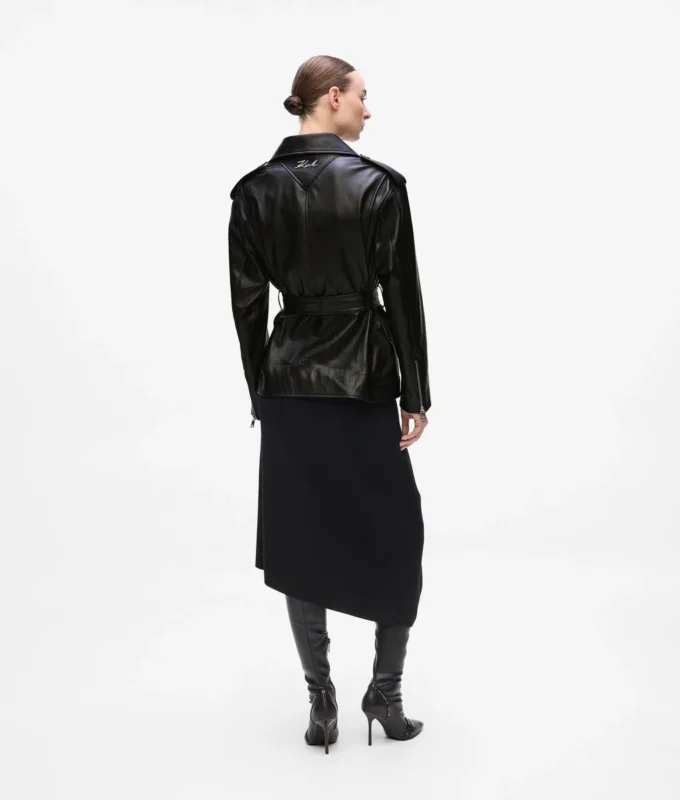 Oversized läderjacka