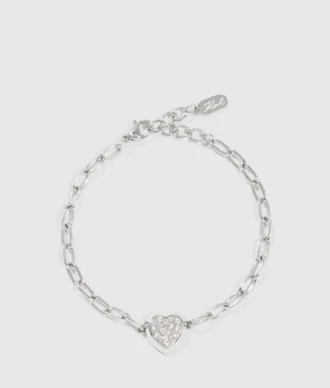 PAVÉ HEART CHARM BRACELET PAVÉ HEART CHARM BRACELET