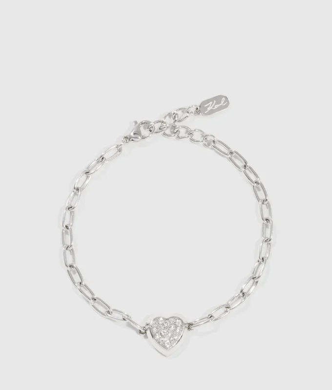 PAVÉ HEART CHARM BRACELET PAVÉ HEART CHARM BRACELET