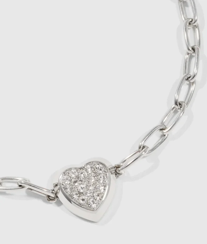 PAVÉ HEART CHARM BRACELET PAVÉ HEART CHARM BRACELET