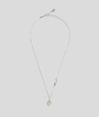 PAVÉ HEART CHARM HALSKEDJA PAVÉ HEART CHARM HALSKEDJA
