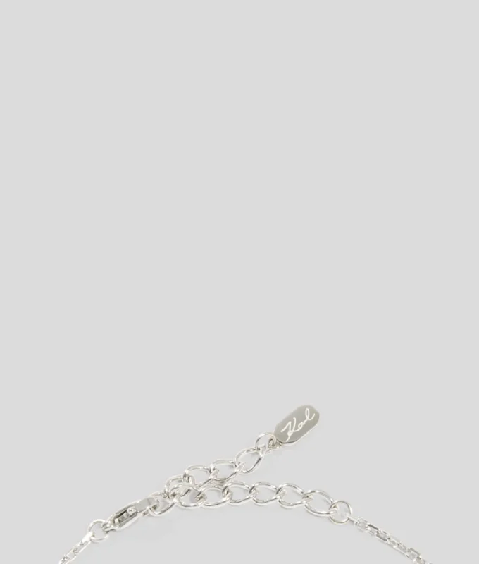 PAVÉ HEART CHARM HALSKEDJA PAVÉ HEART CHARM HALSKEDJA