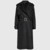 Perforerad trenchcoat i konstläder Perforerad trenchcoat i konstläder