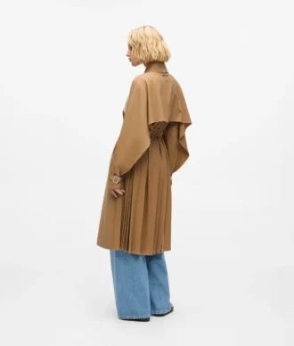 Plisserad trenchcoat