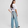 PLISSERADE JEANS MED VID BEN PLISSERADE JEANS MED VID BEN