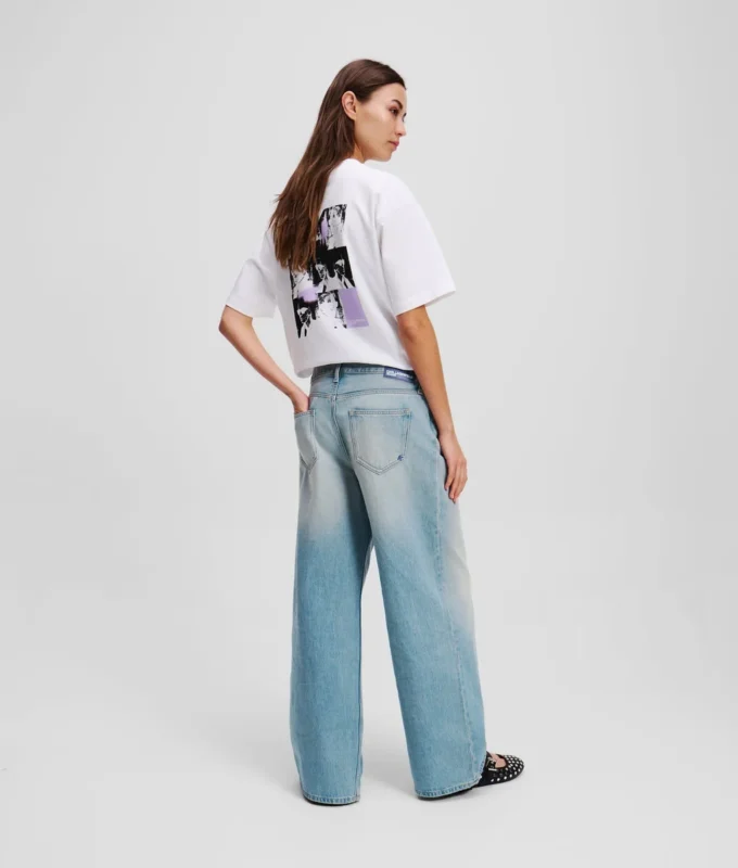 PLISSERADE JEANS MED VID BEN PLISSERADE JEANS MED VID BEN